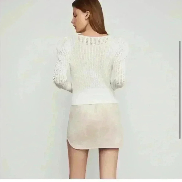 BCBMAXAZRIA Faux Suede Barely Pink Mini Skirt SZ Small Original $178 - Picture 4 of 10